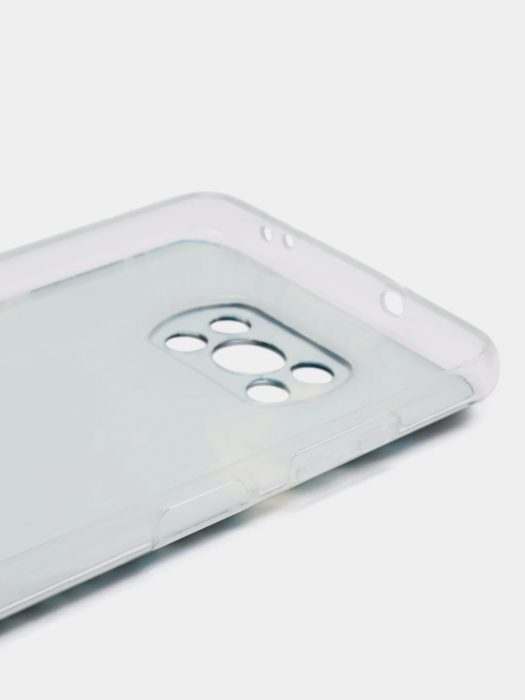 Тёмно-бирюзовый силиконовый чехол на Xiaomi Poco X3/X3 Pro / Сяоми Poco X3/Х3 Про прозрачный, с рисунком