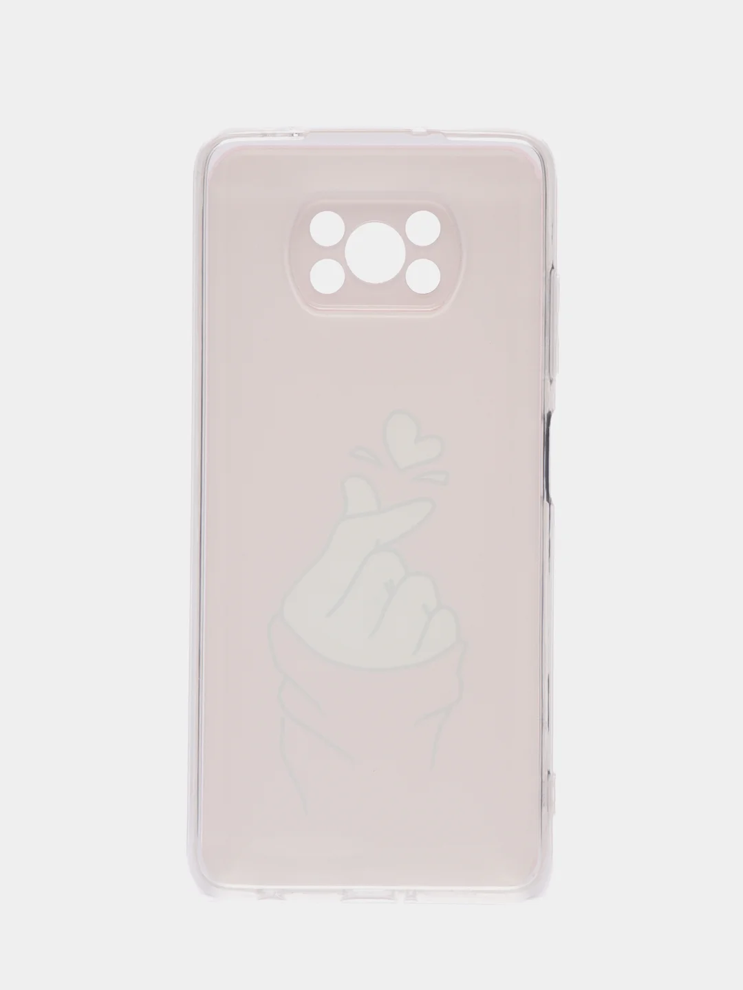 Пастельно-коралловый силиконовый чехол на Xiaomi Poco X3/X3 Pro / Сяоми Poco X3/Х3 Про прозрачный, с рисунком