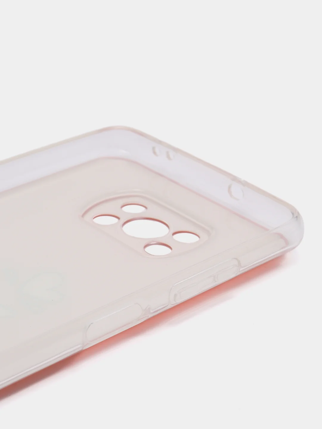 Пастельно-коралловый силиконовый чехол на Xiaomi Poco X3/X3 Pro / Сяоми Poco X3/Х3 Про прозрачный, с рисунком