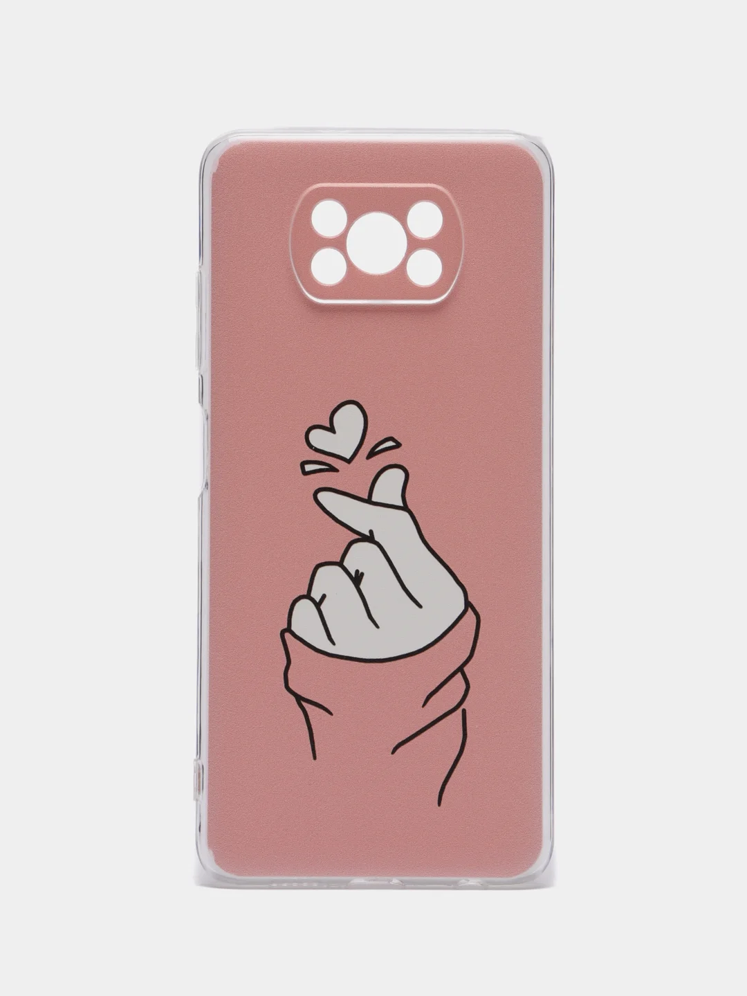 Пастельно-коралловый силиконовый чехол на Xiaomi Poco X3/X3 Pro / Сяоми Poco X3/Х3 Про прозрачный, с рисунком