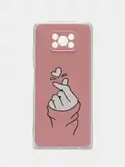 Пастельно-коралловый силиконовый чехол на Xiaomi Poco X3/X3 Pro / Сяоми Poco X3/Х3 Про прозрачный, с рисунком