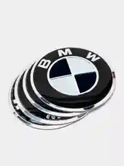 Тёмно-серый наклейки на диски, колпаки BMW, сферическая, изогнутая, 56 мм, 4 штуки