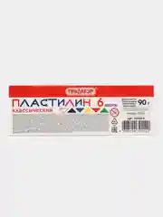 Пластилин классический для лепки для школы и сада Пифагор, 6 цветов, Со Стеком, 106674