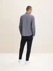 Голубой рубашка хлопковая мужская Tom Tailor