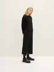 Черный базовый укороченный свитшот оверсайз Tom Tailor