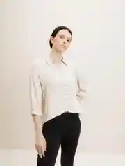 Серый меланж блузка женская Tom Tailor