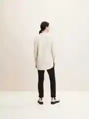 Серый меланж блузка женская Tom Tailor