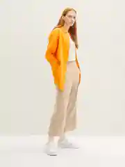 Белый прямая футболка Straight с текстовым принтом Tom Tailor