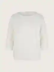 Белый свитшот трикотажный однотонный Tom Tailor