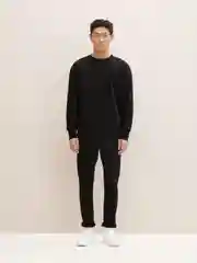 Черный классические прямые джинсы облегающeго кроя Troy Slim Tom Tailor