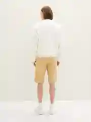 Коричневый прямые шорты Slim в стиле чинос Tom Tailor