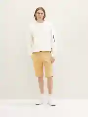 Коричневый прямые шорты Slim в стиле чинос Tom Tailor