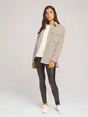 Черный легинсы женские Tom Tailor из экокожи