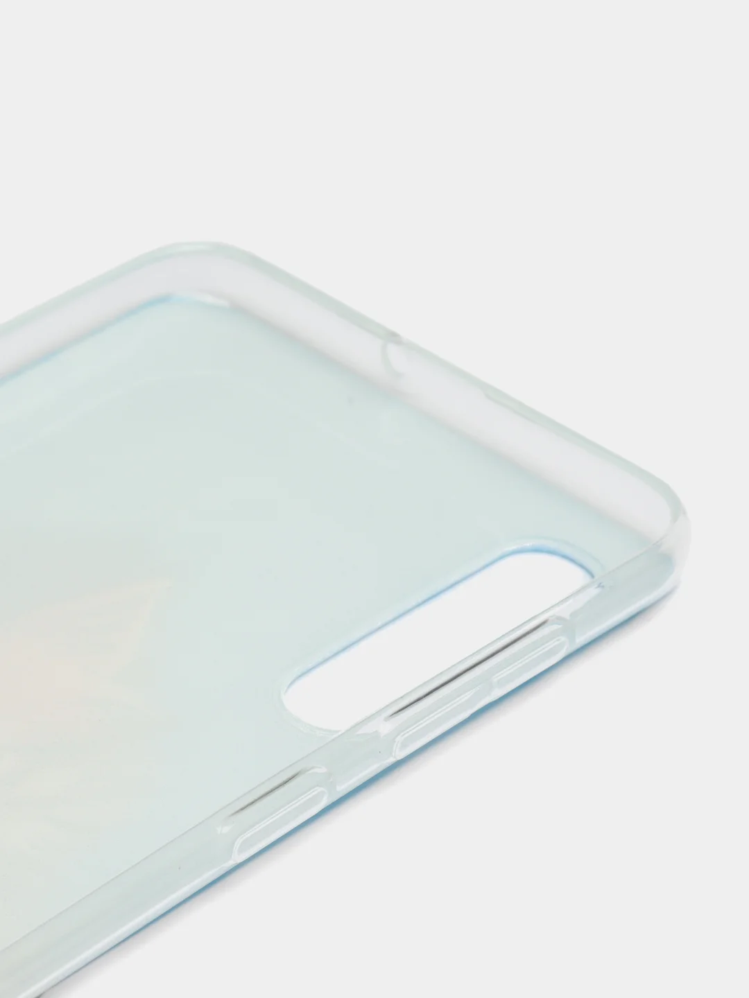 Светло-коричневый силиконовый чехол на Samsung Galaxy A50/A30s / Самсунг А50/А30s прозрачный, с рисунком