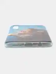 Светло-коричневый силиконовый чехол на Samsung Galaxy A50/A30s / Самсунг А50/А30s прозрачный, с рисунком