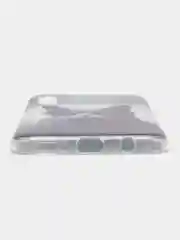 Синий меланж силиконовый чехол на Samsung Galaxy A50/A30s / Самсунг А50/А30s прозрачный, с рисунком