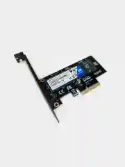 Черный адаптер переходник для установки SSD диска M.2 NVMe в слот PCI-E x4, х8, х16
