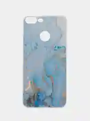 Светло-синий силиконовый чехол на Huawei Honor 9 Lite / Хонор 9 Lite с рисунком, защита камеры