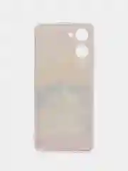 Желтый силиконовый чехол на Realme 10 4G / Реалми 10 4G прозрачный, с рисунком, защита камеры