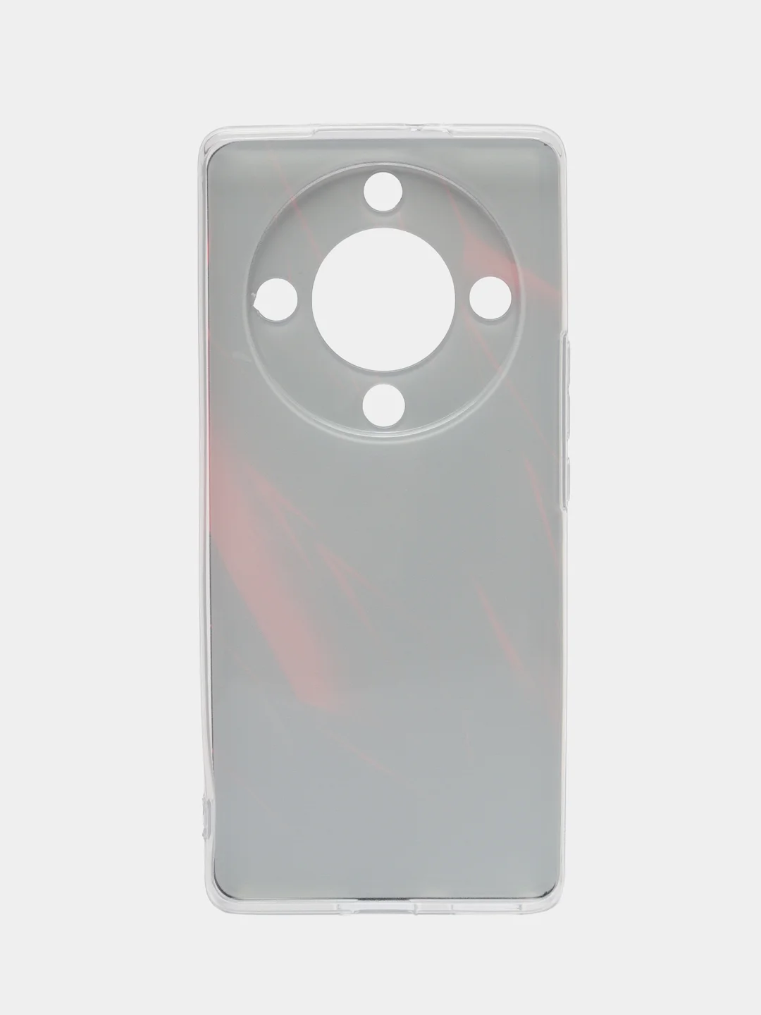 Красный силиконовый чехол на Honor X9A / Хонор X9A прозрачный, с рисунком, защита камеры