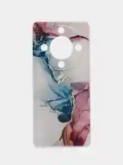 Ледяной силиконовый чехол на Honor X9A / Хонор X9A прозрачный, с рисунком, защита камеры