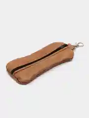 Горчичный ключница из натуральной кожи