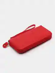 Красный кошелек на молнии, экожа, флотер