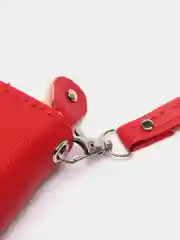 Красный кошелек на молнии, экожа, флотер