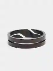Серебряный кольцо стальное