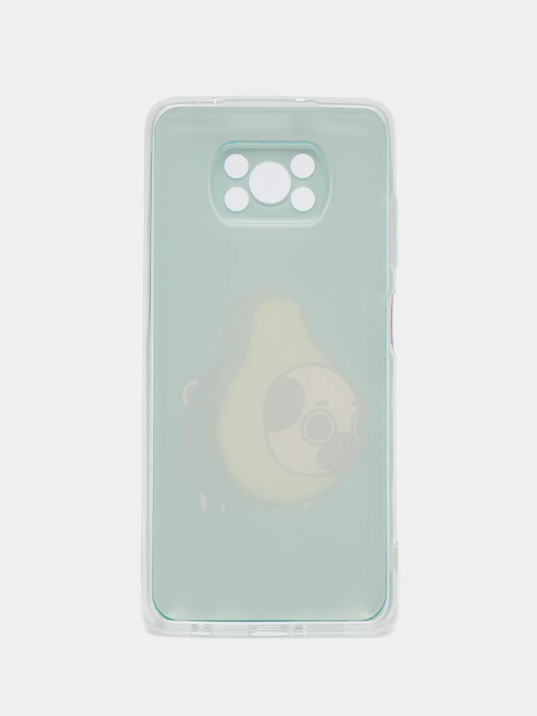 Мятный силиконовый чехол на Xiaomi Poco X3/X3 Pro / Сяоми Poco X3/Х3 Про прозрачный, с рисунком
