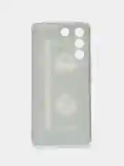 Хром силиконовый чехол на Vivo V27e / Виво V27e прозрачный, с рисунком, защита камеры