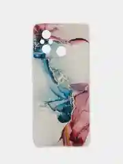 Ледяной силиконовый чехол на Xiaomi Redmi 12C/Poco C55 / Редми 12C/Поко C55 прозрачный, с рисунком