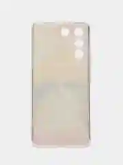 Желтый силиконовый чехол на Vivo V27e / Виво V27e прозрачный, с рисунком, защита камеры