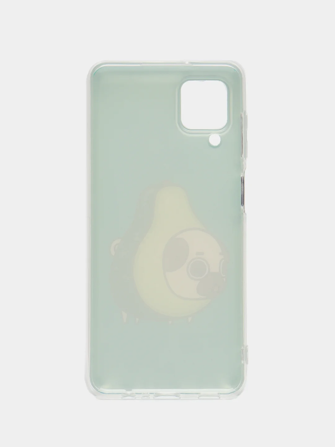 Мятный чехол на Samsung Galaxy A12/M12 / Самсунг А12/М12 прозрачный, с рисунком, защита камеры