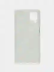Светло-оранжевый чехол на Samsung Galaxy A12/M12 / Самсунг А12/М12 прозрачный, с рисунком, защита камеры