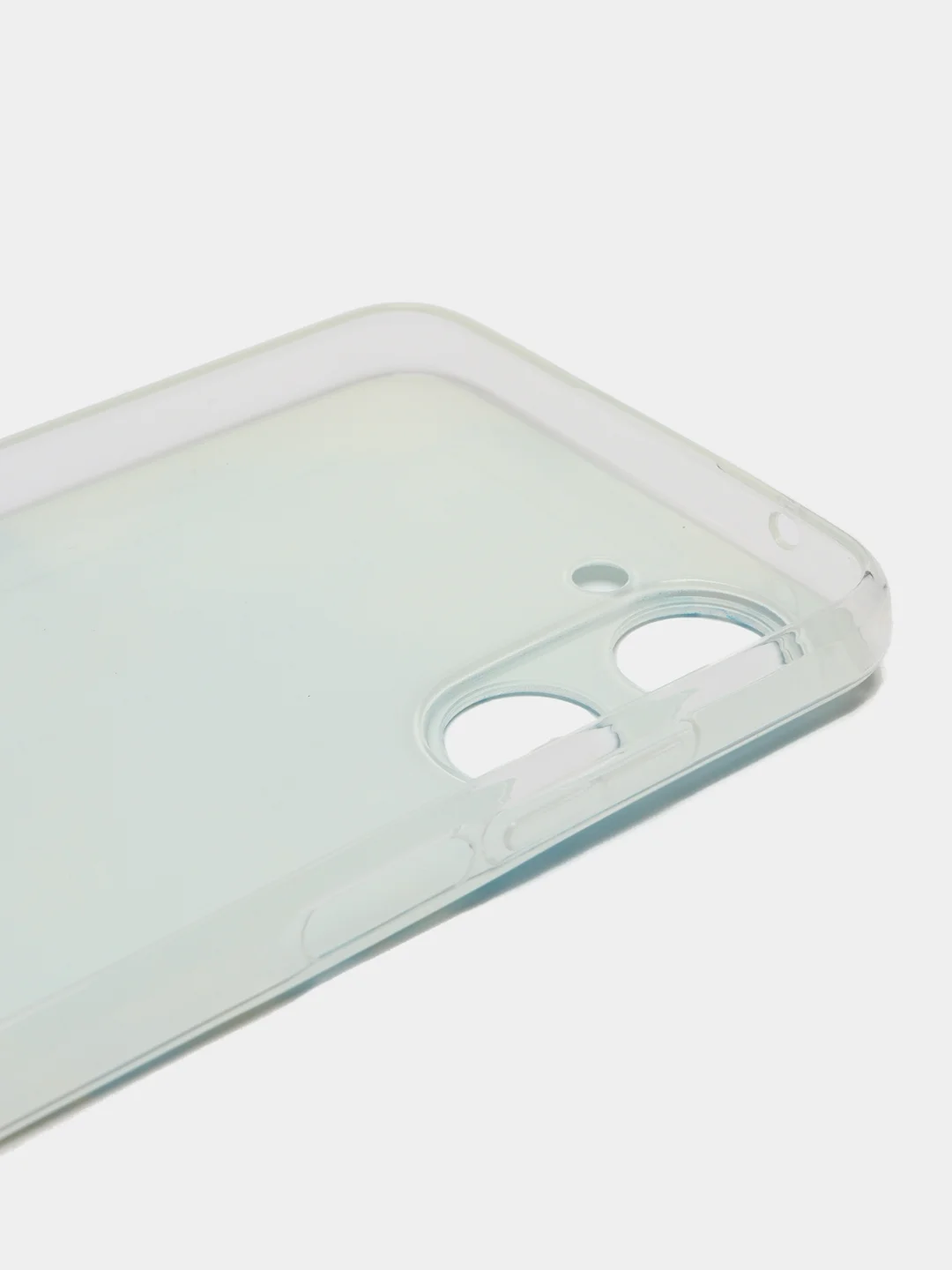 Светло-синий силиконовый чехол на Realme 10 4G / Реалми 10 4G прозрачный, с рисунком, защита камеры