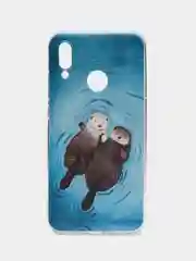 Лазурный чехол на Honor 10 Lite/Huawei P Smart 2019 / Хонор 10 Лайт прозрачный, с рисунком