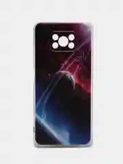Аметистовый силиконовый чехол на Xiaomi Poco X3/X3 Pro / Сяоми Poco X3/Х3 Про прозрачный, с рисунком