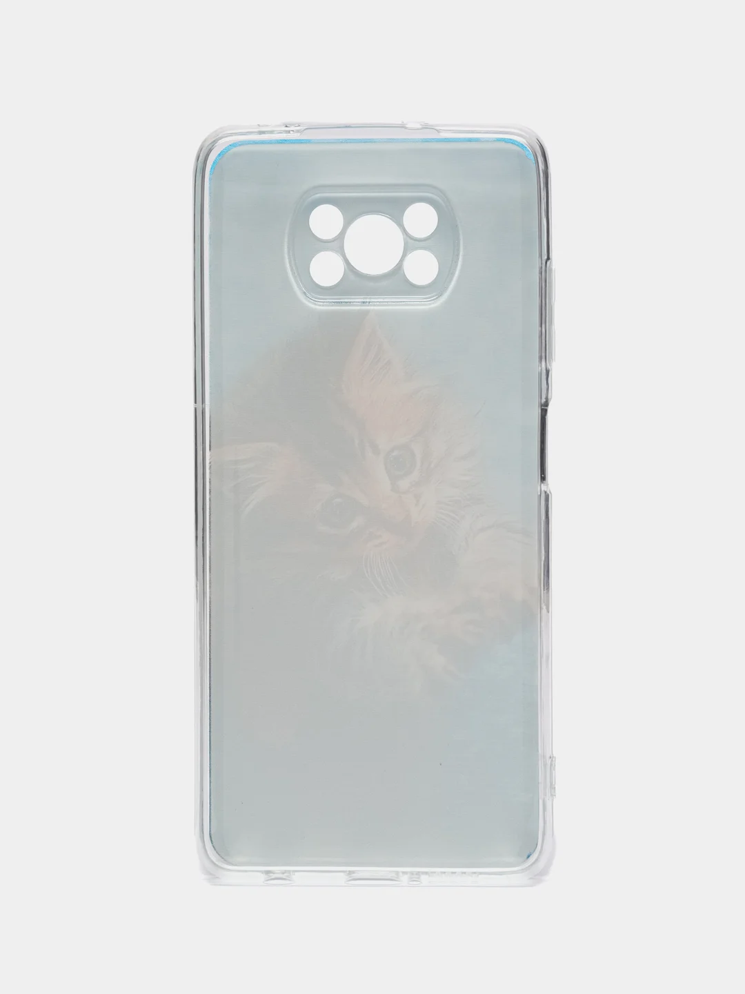 Светло-коричневый силиконовый чехол на Xiaomi Poco X3/X3 Pro / Сяоми Poco X3/Х3 Про прозрачный, с рисунком