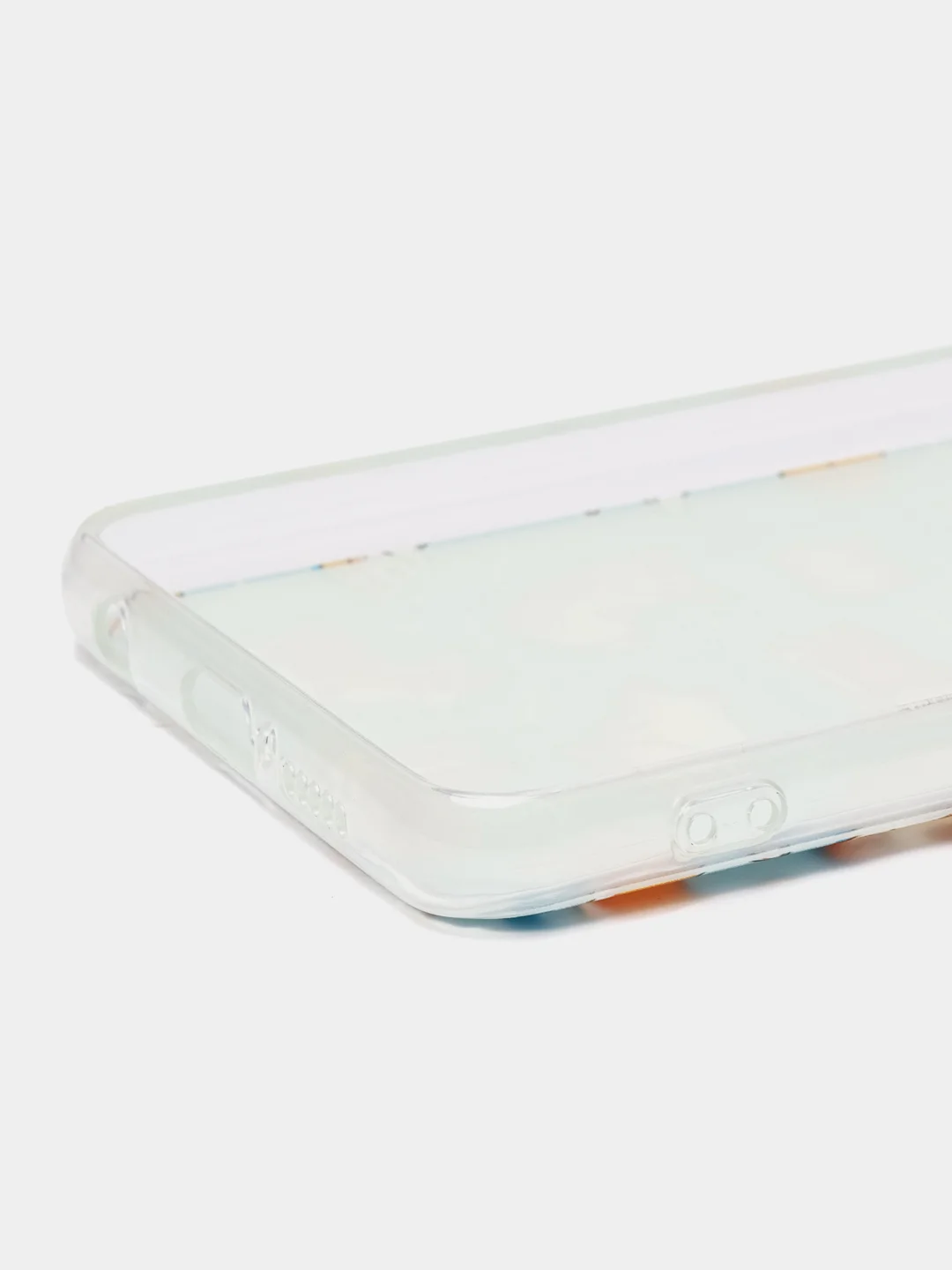 Светло-оранжевый силиконовый чехол на Xiaomi Poco X3/X3 Pro / Сяоми Poco X3/Х3 Про прозрачный, с рисунком