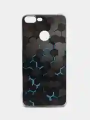 Бирюзовый силиконовый чехол на Huawei Honor 9 Lite / Хонор 9 Lite с рисунком, защита камеры