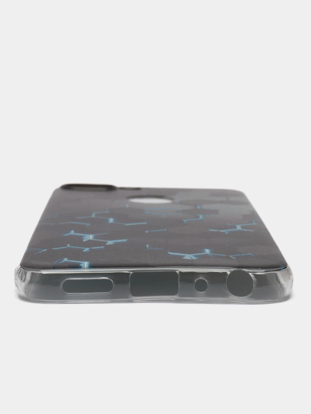 Бирюзовый силиконовый чехол на Huawei Honor 9 Lite / Хонор 9 Lite с рисунком, защита камеры