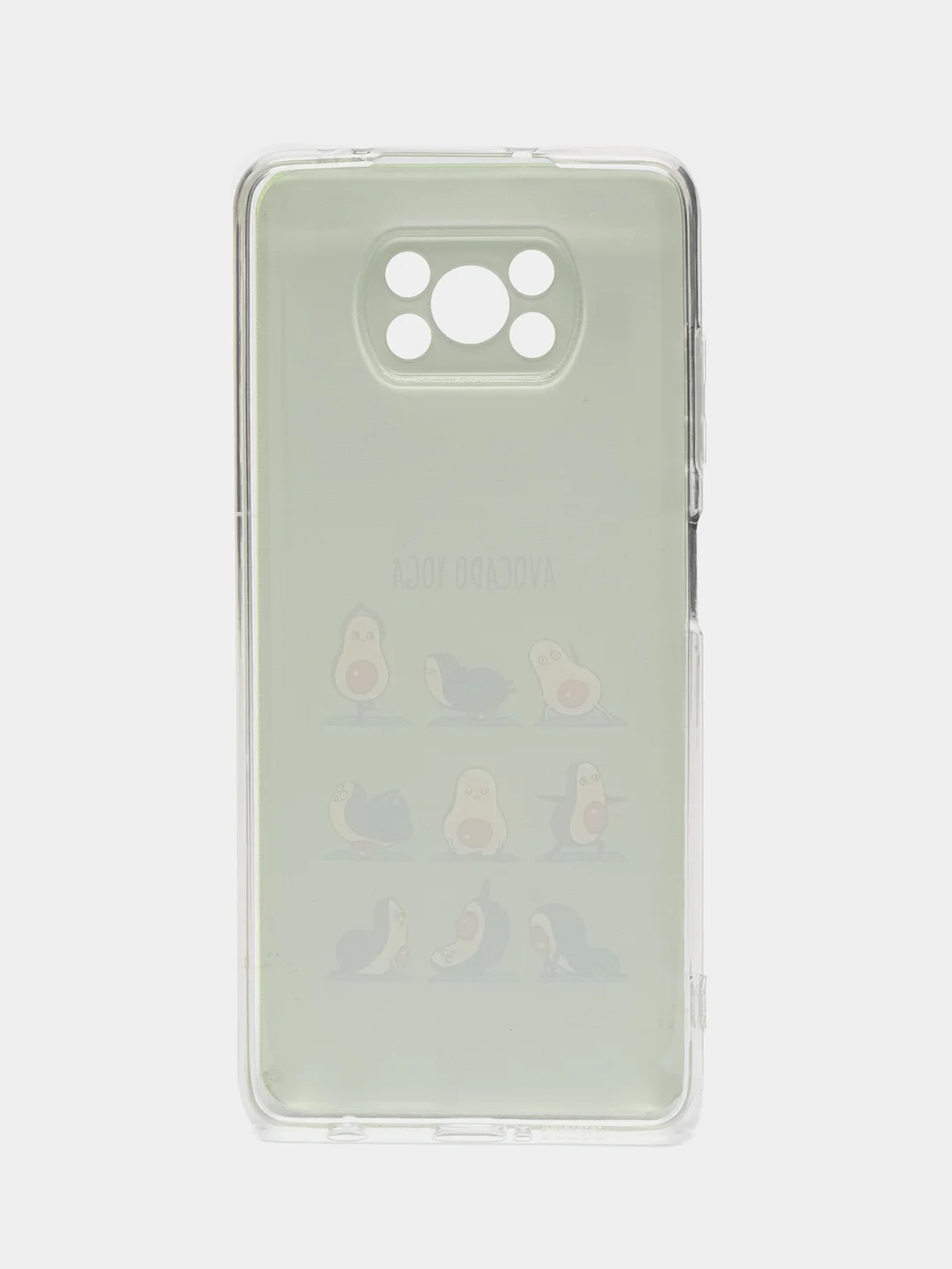 Салатовый силиконовый чехол на Xiaomi Poco X3/X3 Pro / Сяоми Poco X3/Х3 Про прозрачный, с рисунком