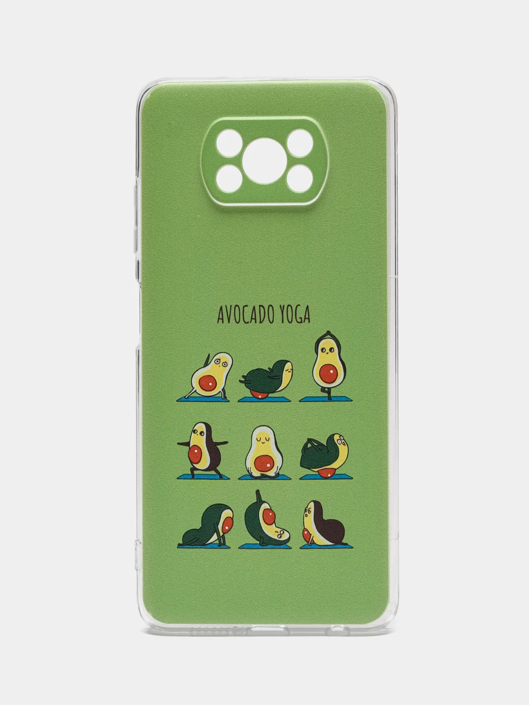 Салатовый силиконовый чехол на Xiaomi Poco X3/X3 Pro / Сяоми Poco X3/Х3 Про прозрачный, с рисунком
