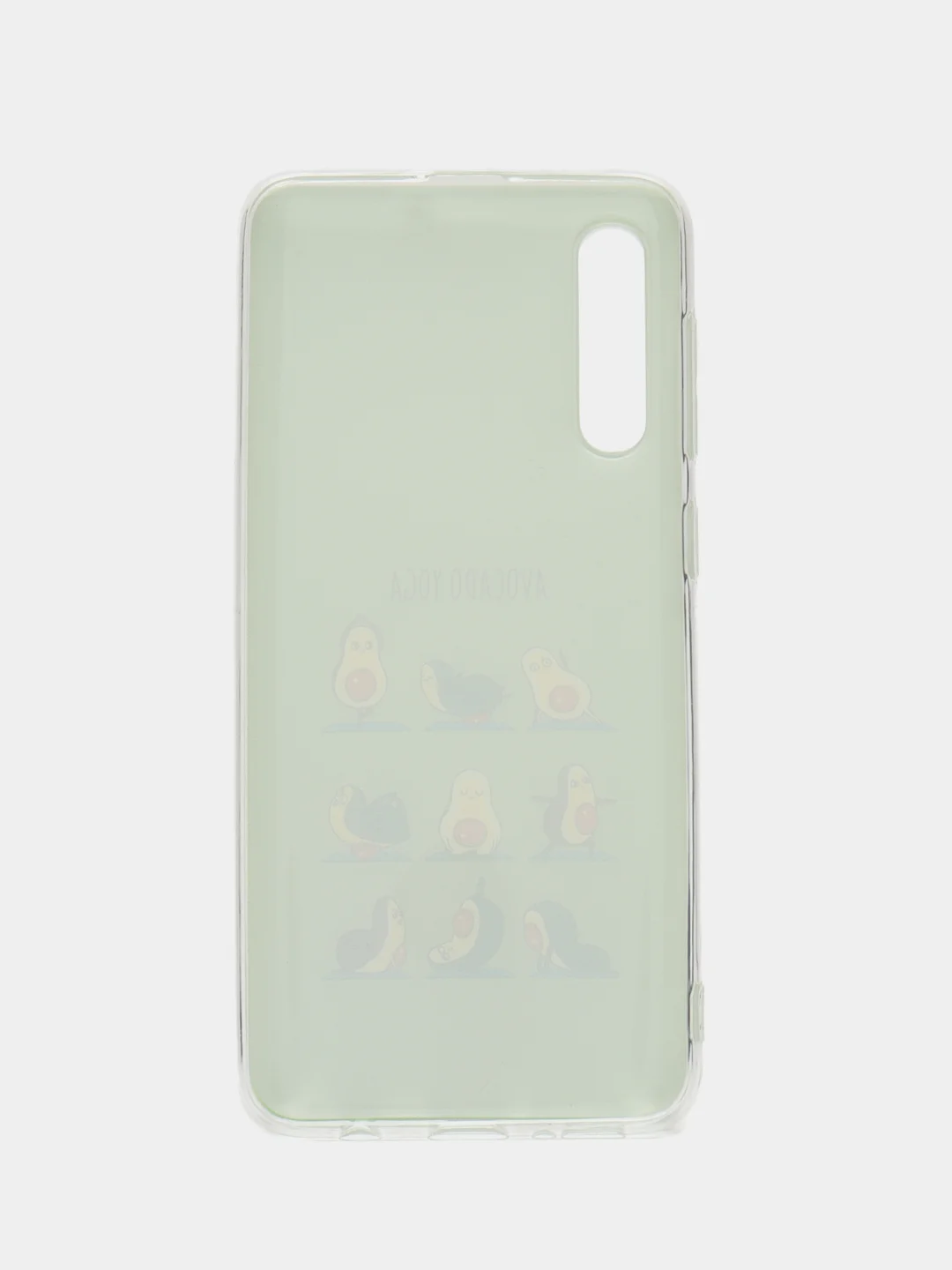 Салатовый силиконовый чехол на Samsung Galaxy A50/A30s / Самсунг А50/А30s прозрачный, с рисунком