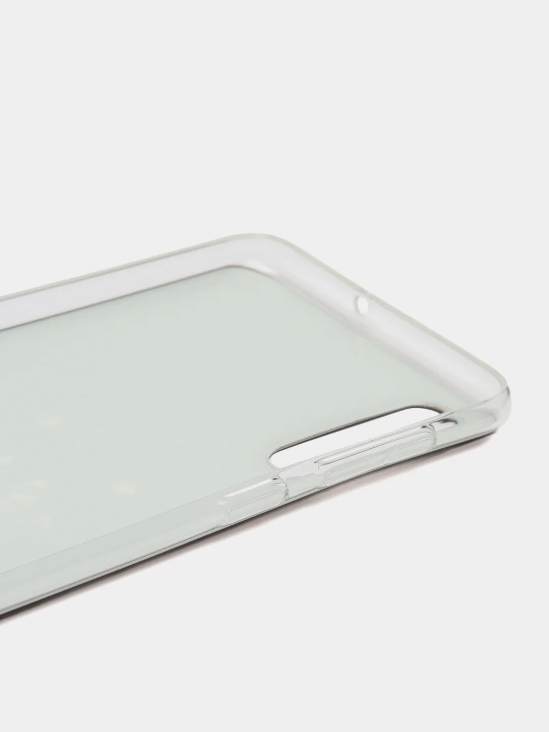 Серый меланж силиконовый чехол на Samsung Galaxy A50/A30s / Самсунг А50/А30s прозрачный, с рисунком