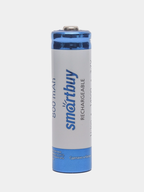 Аккумуляторная батарейка Smartbuy 14500, 800 mah, 3.7V, литий-ионная (Li-ion)