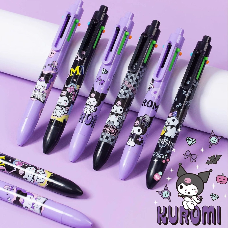 Ручка шариковая Kuromi, многоцветная, 6 цветов
