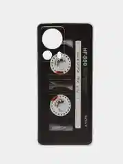 Хром силиконовый чехол на Xiaomi 13 Lite / Сяоми 13 Лайт прозрачный, с рисунком, защита камеры