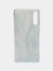Сиреневый силиконовый чехол на Samsung Galaxy A50/A30s / Самсунг А50/А30s прозрачный, с рисунком